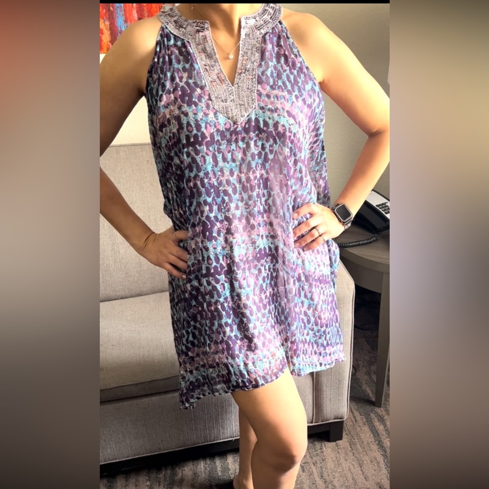 Free People sequin halter dress LARGE